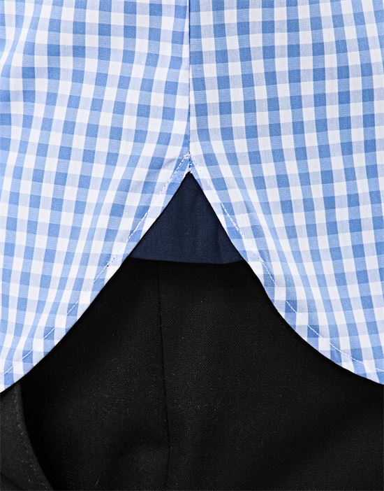 Shirt, slim-fit, checked with contrasting trim - non-iron