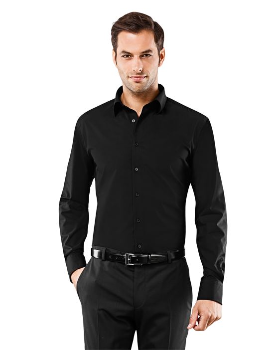 Shirt, slim-fit, uni - non-iron