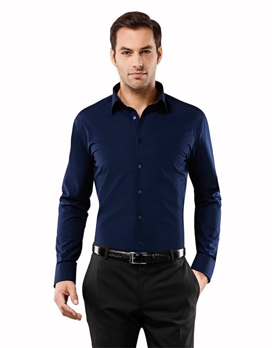 Shirt, slim-fit, uni - non-iron