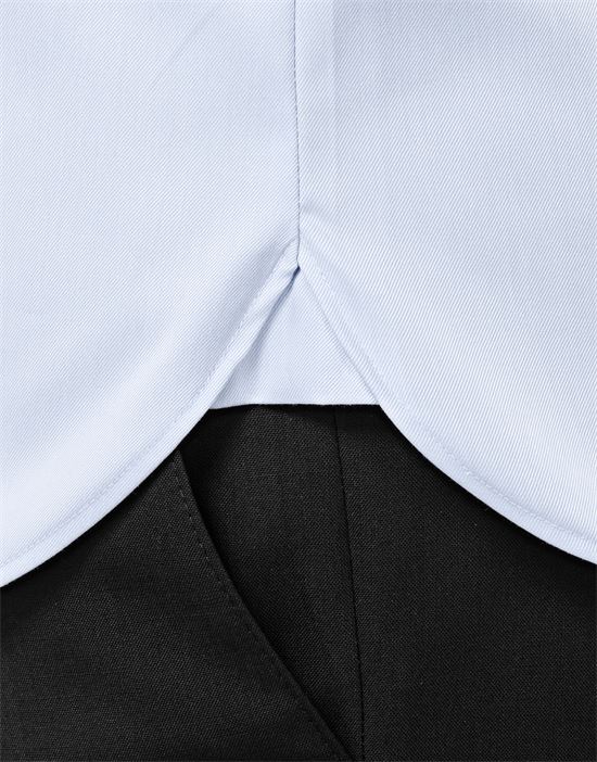 Shirt, slim-fit, uni, with contrasting trim - non-iron