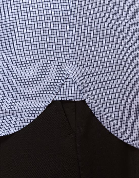 Shirt, slim-fit, patterned, with contrasting trim - non-iron