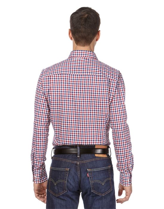 Shirt, slim-fit, checked with contrasting trim - non-iron