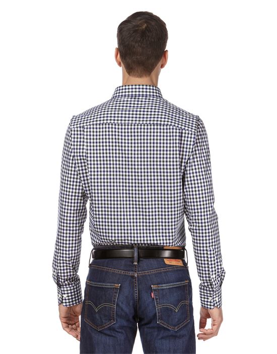 Shirt, slim-fit, checked with contrasting trim - non-iron