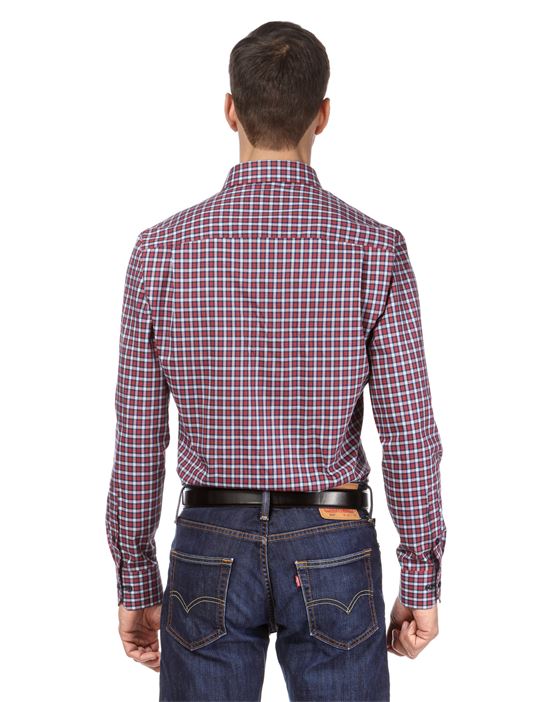 Shirt, slim-fit, checked with contrasting trim - non-iron