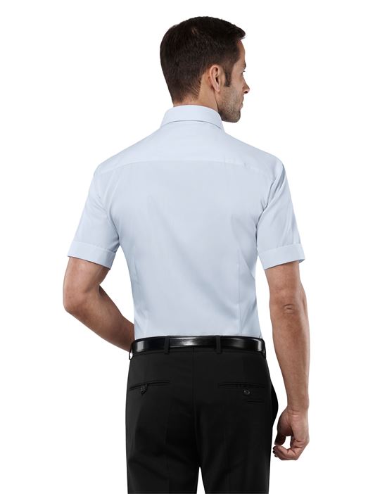 Hemd, Kurzarm, slim-fit, uni - bügelfrei