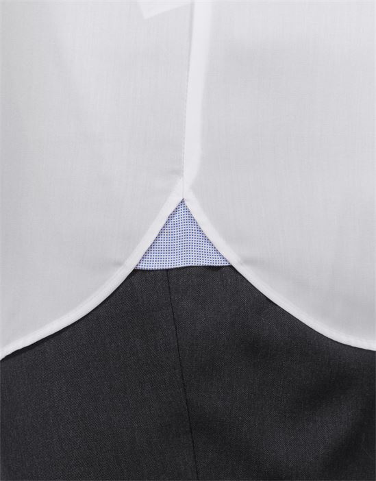 Shirt, regular-fit, uni, with contrasting trim - non-iron