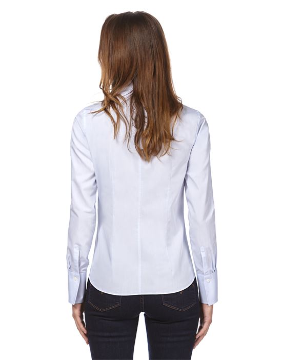 Blouse, modern-fit, cup-shaped collar, uni - easy iron