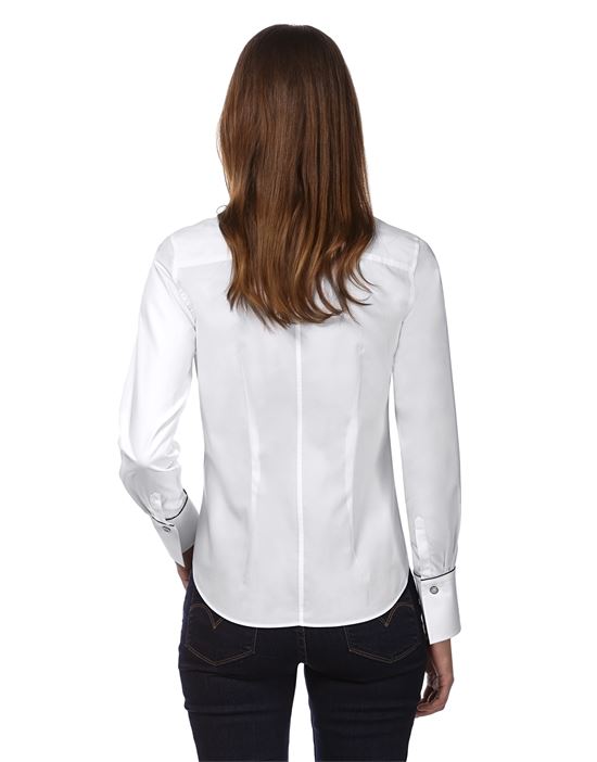 Blouse, modern-fit, uni - easy iron