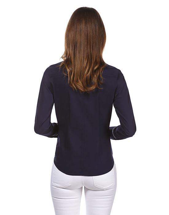 Blouse, modern-fit, uni - easy iron