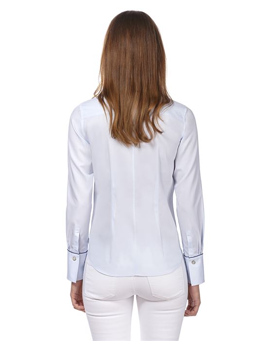 Blouse, modern-fit, uni - easy iron