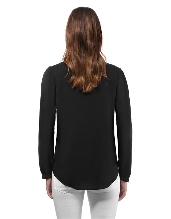 blouse, straight cut with tunic neckline