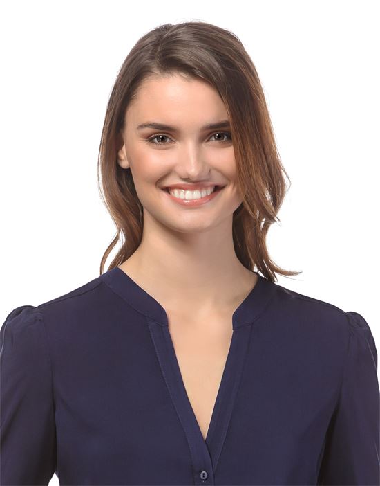 blouse, straight cut with tunic neckline