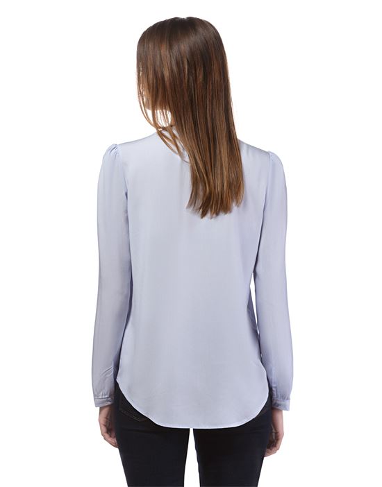 blouse, straight cut with tunic neckline