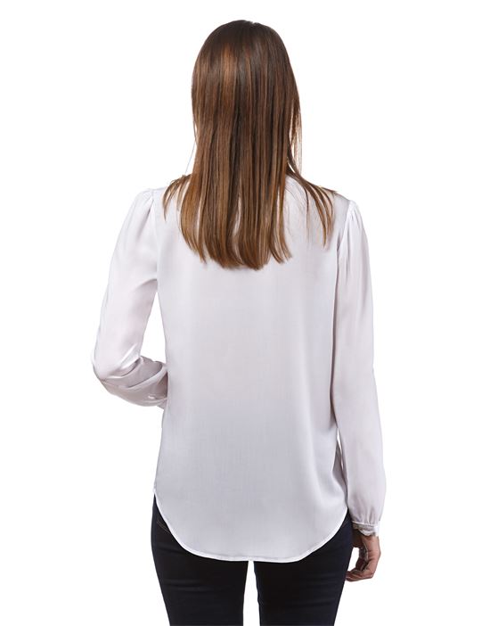 blouse, straight cut with tunic neckline