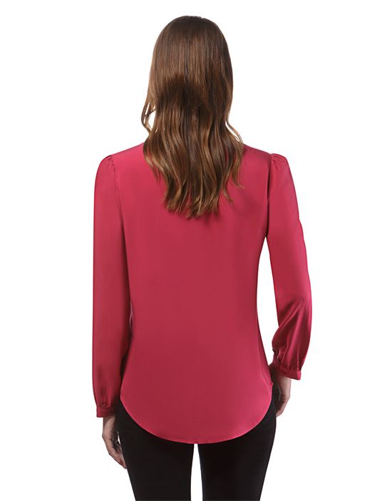 blouse, straight cut with tunic neckline