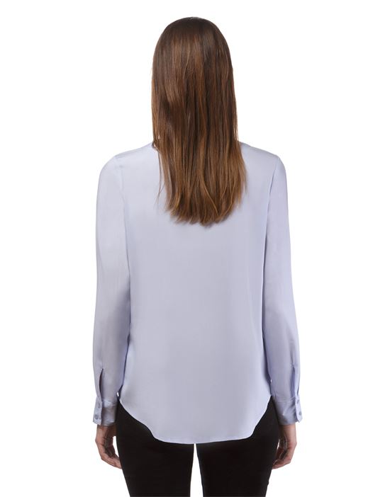 blouse, straight cut, round neck