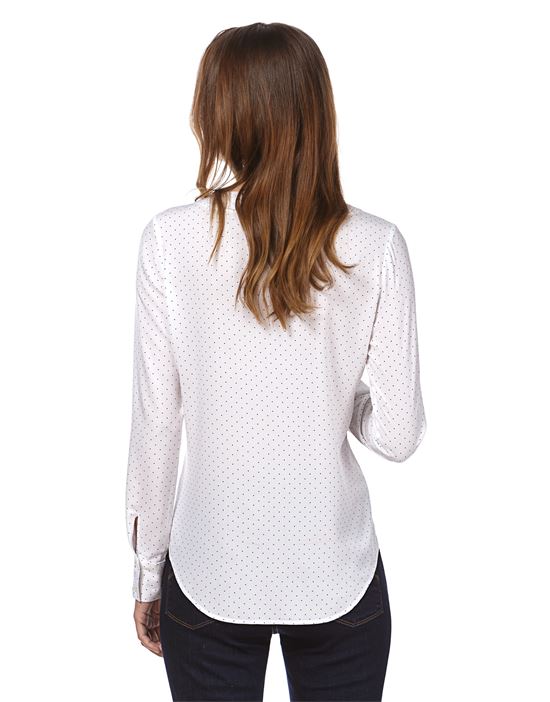 blouse, straight cut, round neck