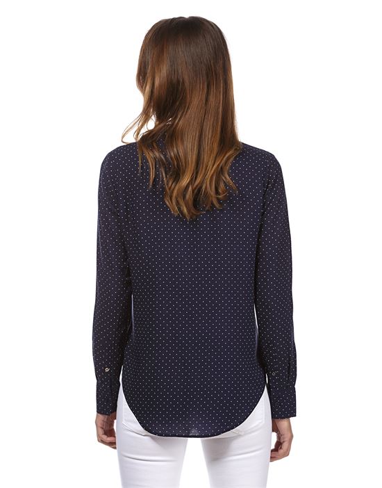 blouse, straight cut with shirt collar