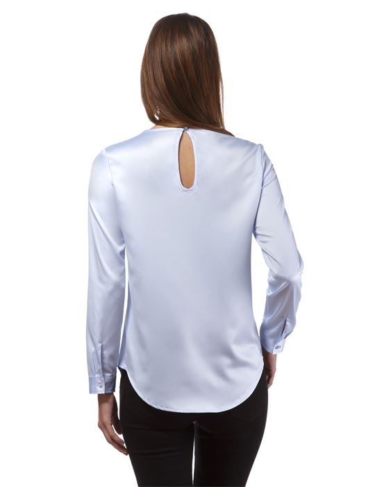 blouse, slightly fitted, round neck