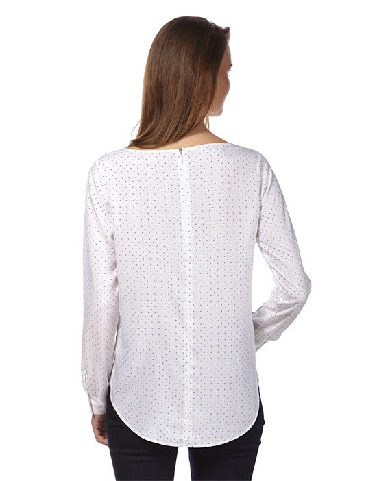 blouse, straight cut, boat neckline