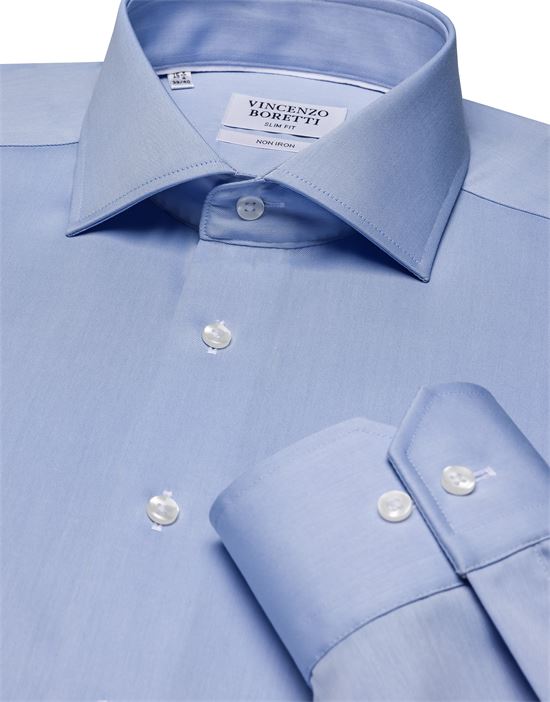 Shirt, slim-fit / fitted, twill - non-iron