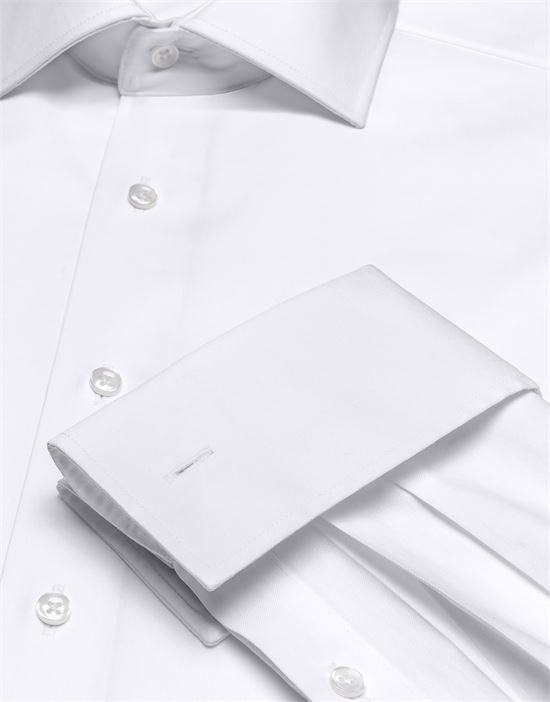 Shirt, slim-fit / fitted, twill, double cuff - super non-iron