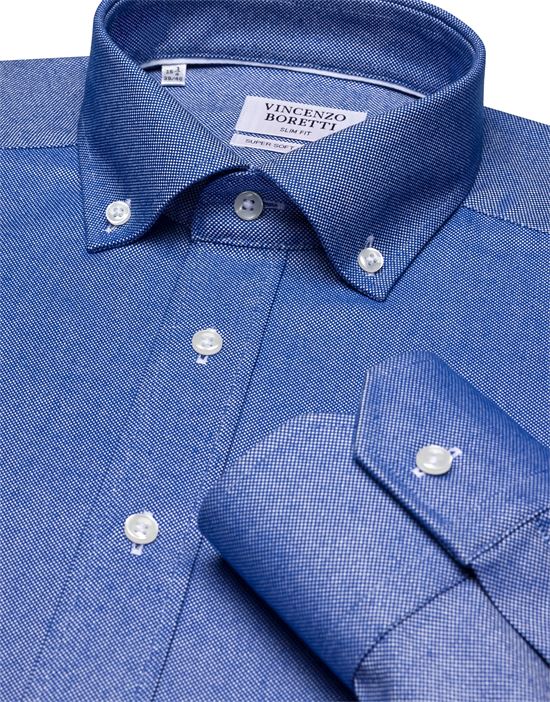 Shirt, slim-fit / fitted, soft oxford - non-iron