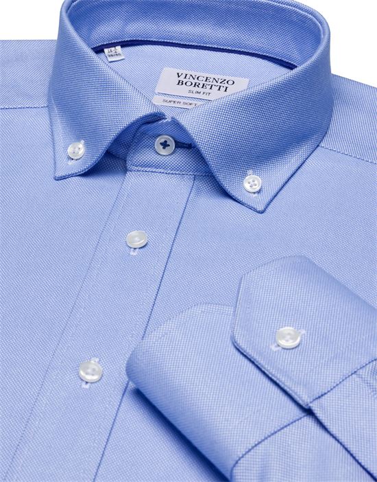 Shirt, slim-fit / fitted, soft oxford - non-iron