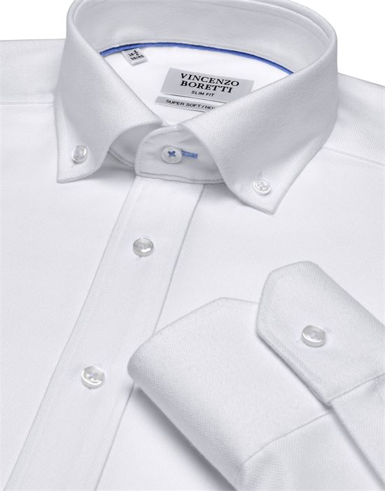 Shirt, slim-fit / fitted, soft oxford - non-iron