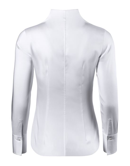 Blouse, modern-fit / slightly fitted , cup-shaped collar, twill - easy-iron