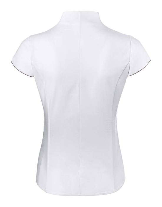 Blouse, modern-fit / slightly fitted , cup-shaped collar, short sleeves - easy-iron