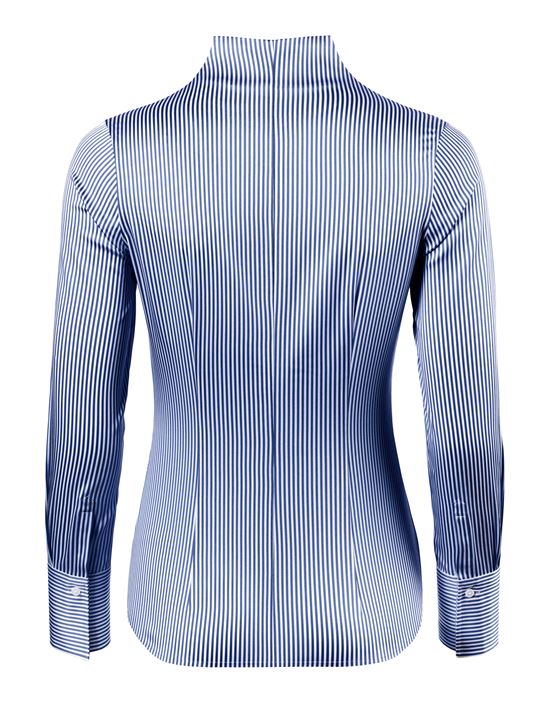 Blouse, modern-fit / slightly fitted , cup-shaped collar, striped - easy-iron