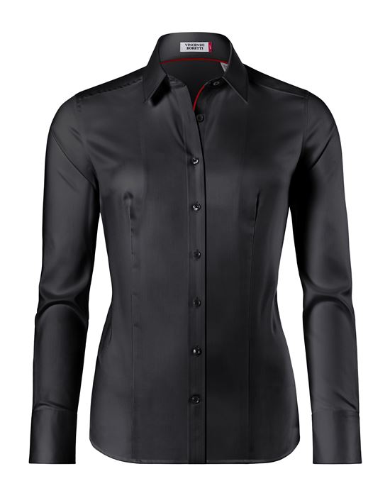 Blouse, modern-fit / slightly fitted, shirt collar , soft twill - easy-iron