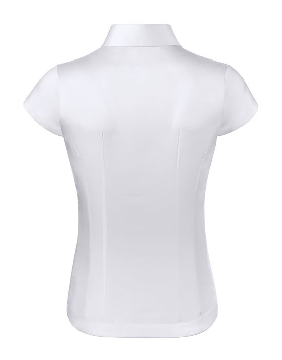 Blouse, modern-fit / slightly fitted, shirt collar , soft twill, short sleeves - easy-iron