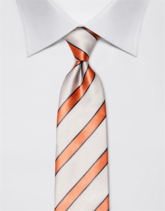 Tie, pure silk, striped