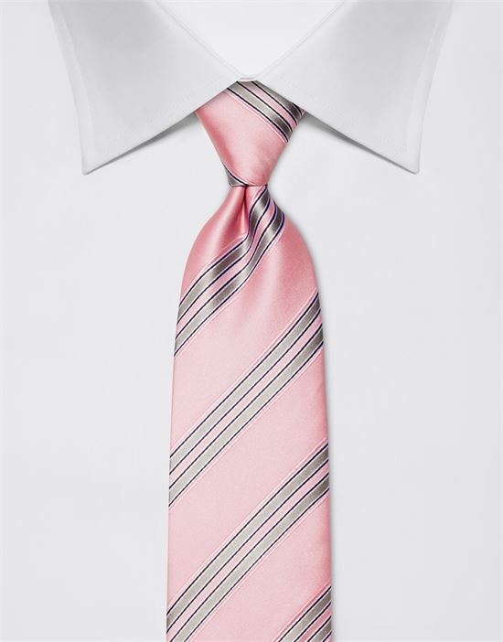 Tie, pure silk, striped