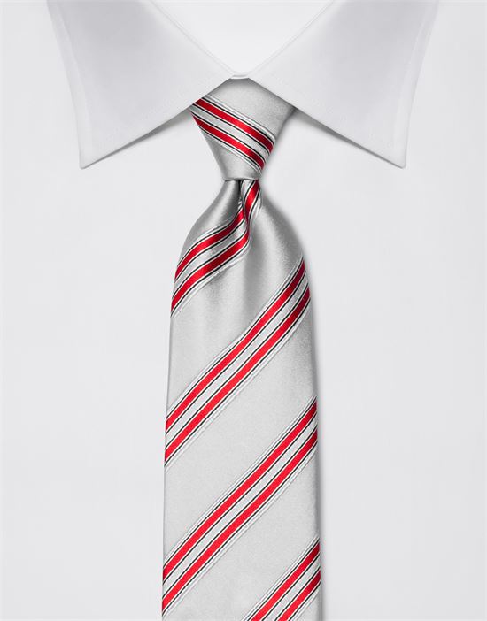 Tie, pure silk, striped