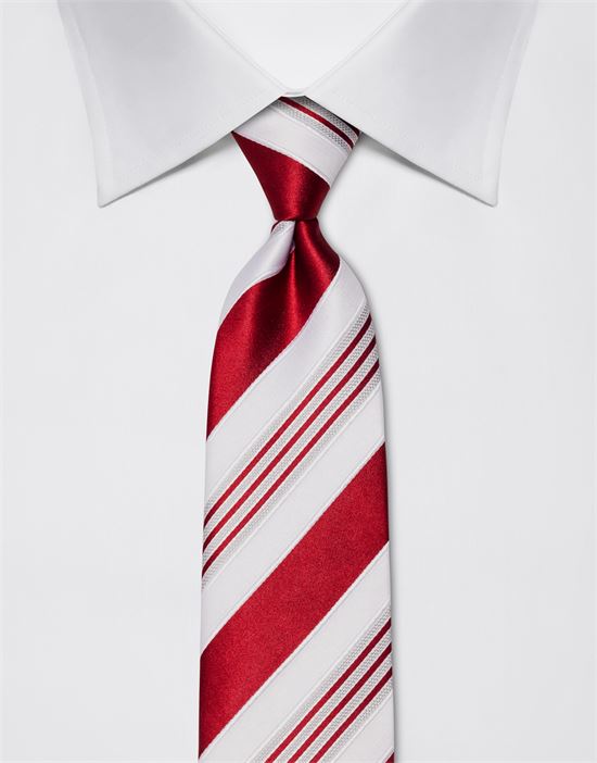 Tie, pure silk, striped