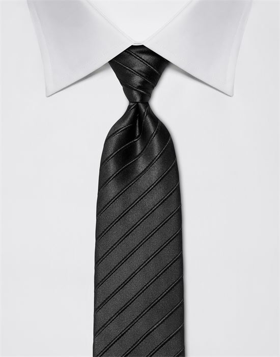 Tie, pure silk, tone in tone striped