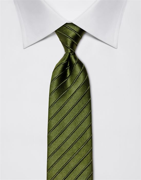 Tie, pure silk, tone in tone striped