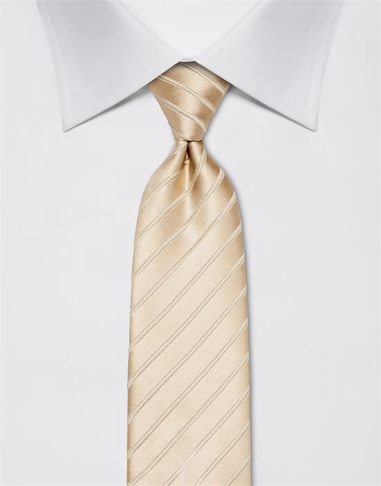 Tie, pure silk, tone in tone striped