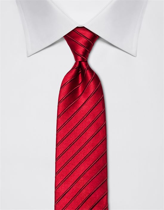 Tie, pure silk, tone in tone striped