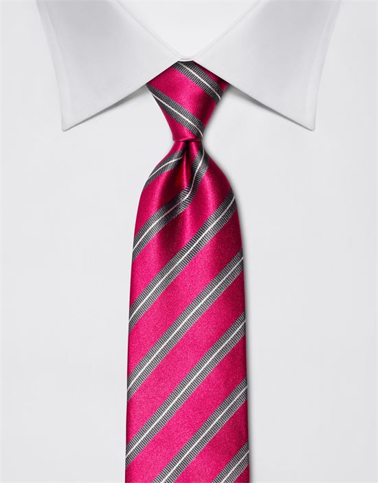 Tie, pure silk, striped