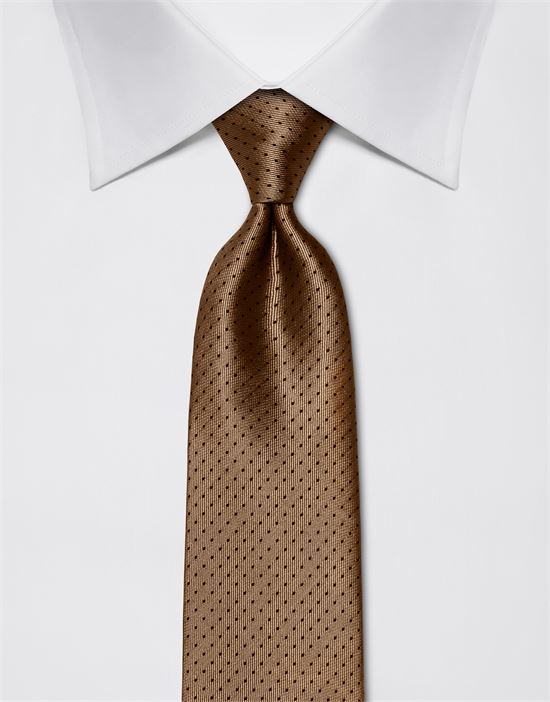 Tie, pure silk, dotted pattern