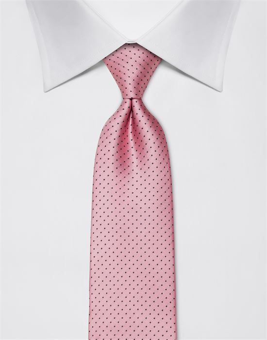 Tie, pure silk, dotted pattern