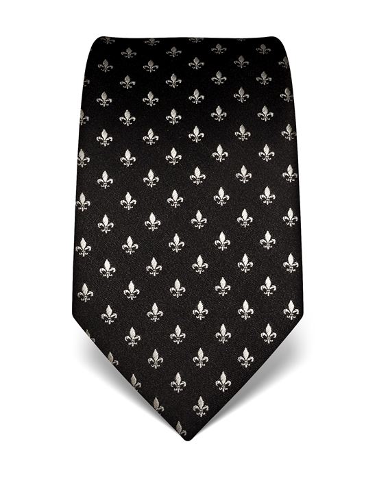 Tie, pure silk, fleur de lis