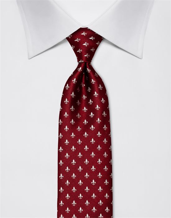 Tie, pure silk, fleur de lis