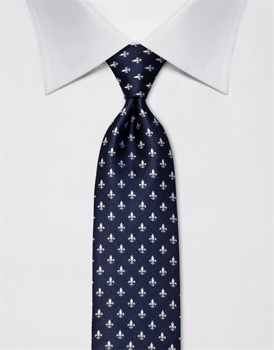 Tie, pure silk, fleur de lis