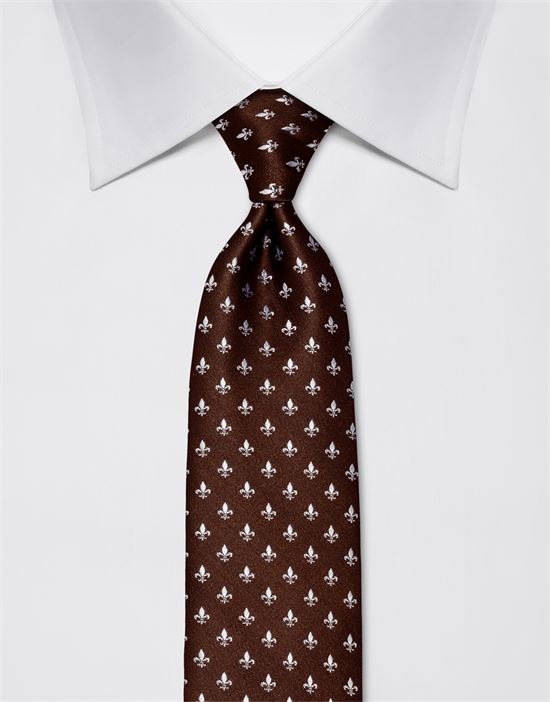 Tie, pure silk, fleur de lis