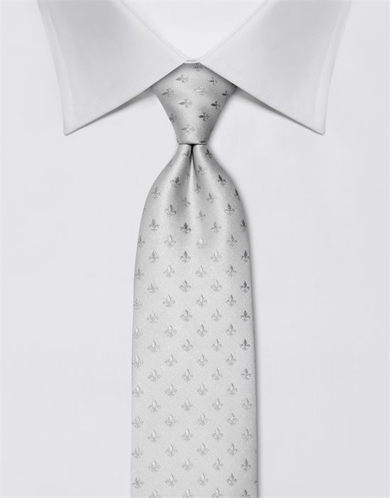 Tie, pure silk, fleur de lis